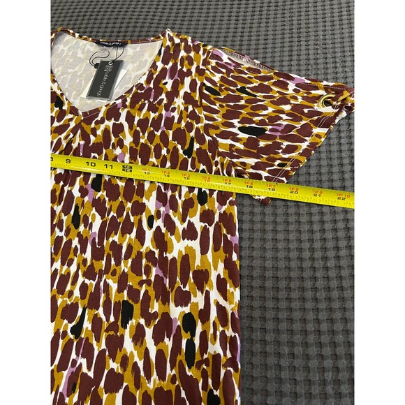 NWT! Cable‎ & Gauge Womens Short Sleeve Cold Shoulder Gold Detail Top - Picture 5 of 7